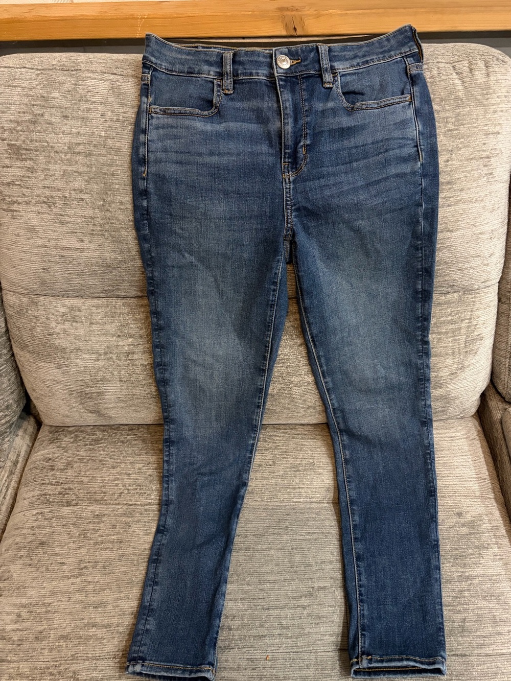American Eagle Outfitters Dark Wash Next Level Stretch High-Rise Jeggins